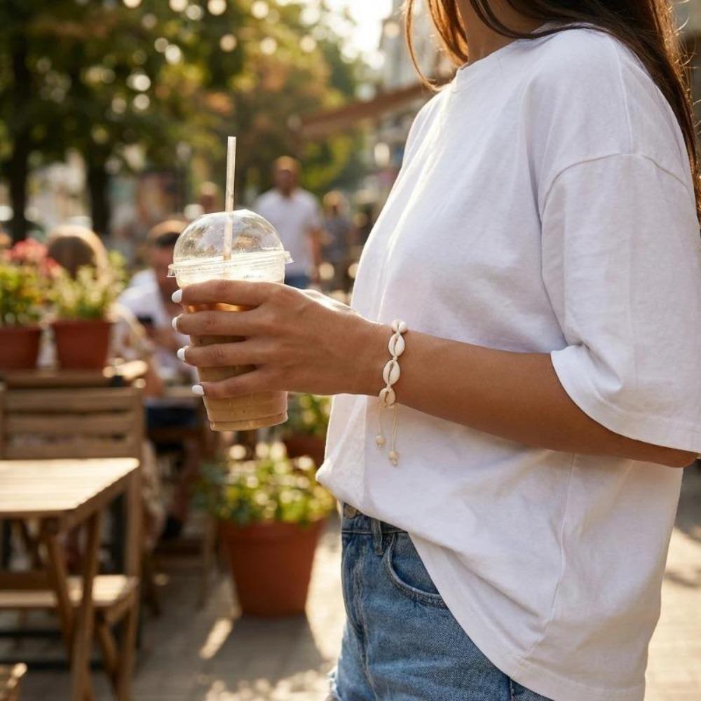 Handgefertigte verstellbare Muschelarmbänder für Damen, Vintage gewebter Sommer-Strandschmuck, Mode lässiges böhmisches Armband Geschenke