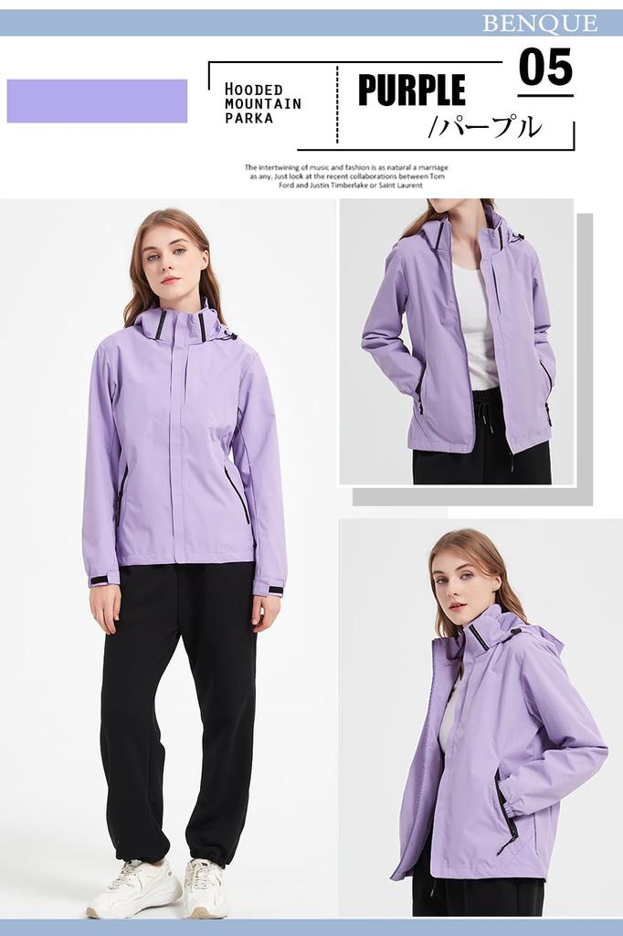 Benke Lightweight and Windproof Outdoor Mountain Windproof and Perfect for and Long Sleeve Windbreaker Jacket Only Size Women's Jacket, Parka,