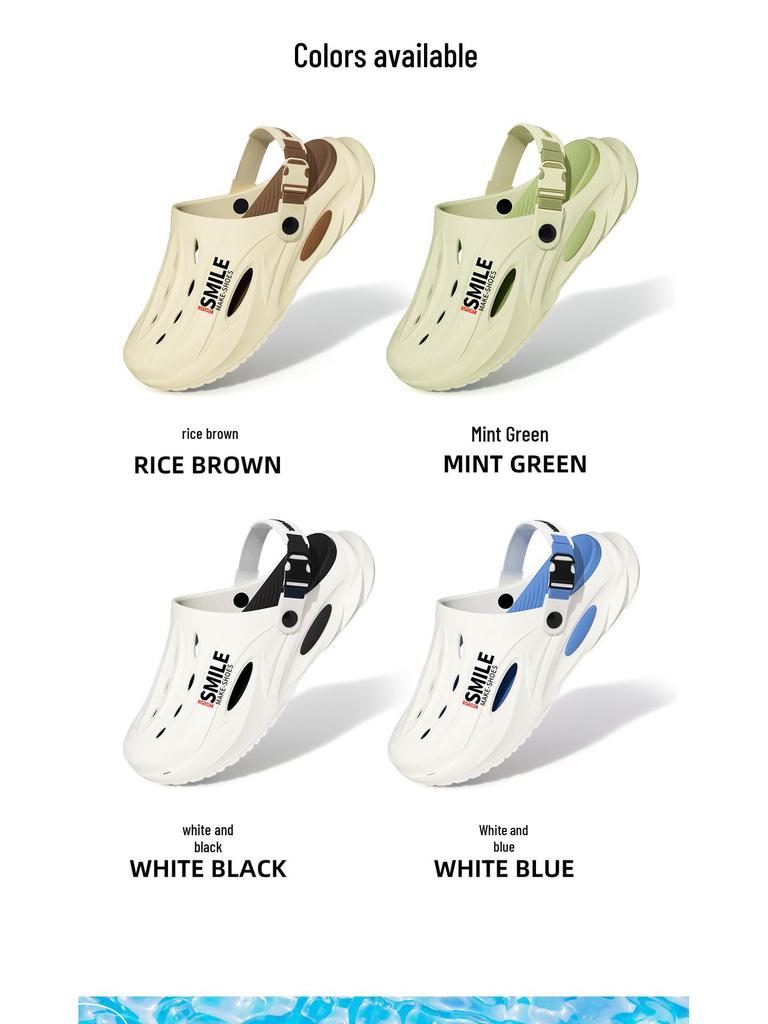 סנדלי קבקבי חוץ לגברים עם סוליה עבה מונעת החלקה - שקטים, ללא ריח, נוחות קיץ לנהיגה והליכה