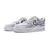 Nike Air Force 1 Graffiti Memory Slip Resistant Abrasion Resistant Low Top Skateboard Shoes Unisex Gray White CW2288-111(Team997-)