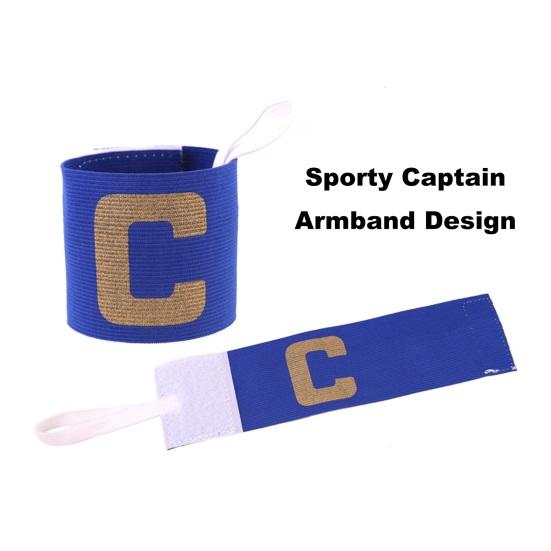 thumbnail image 2 of FUNAUPGO Sports Captain C Arm Band For Team Training, Unisex Elastic Soccer Captain Armband Adjustable Outdoor Football Player Captain's ArmBands For Adult (Black 2 of 9