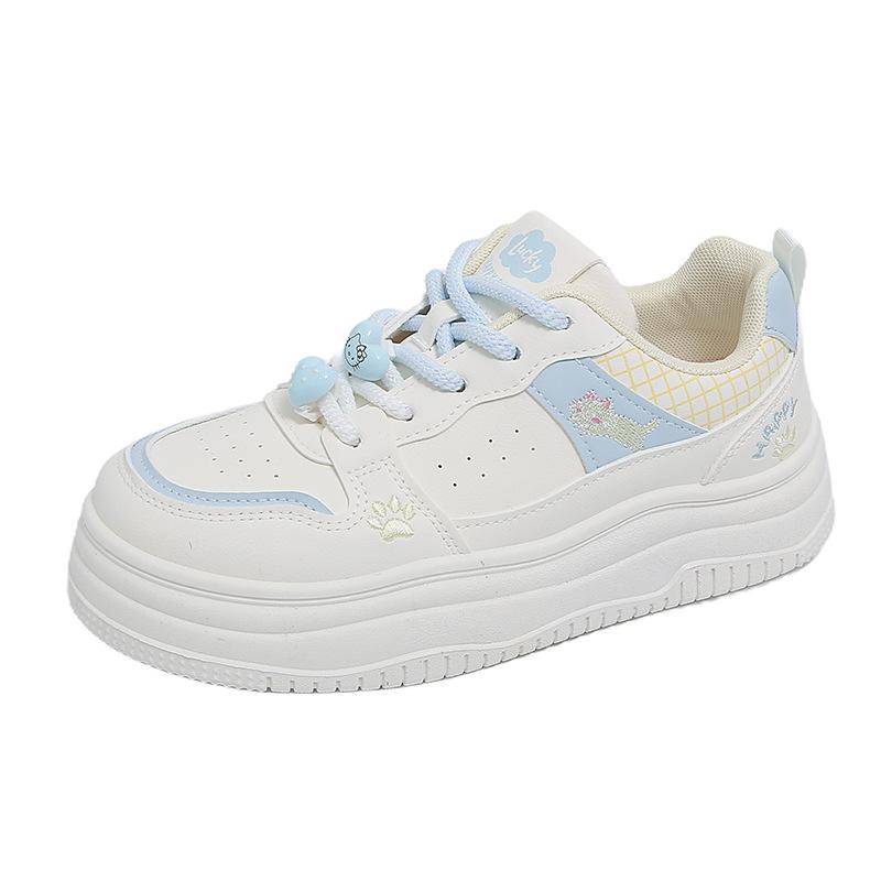 

2025 little white shoes women s autumn embroidery Korean version ins female student leisure sports versatile board shoes cute Y9975 35