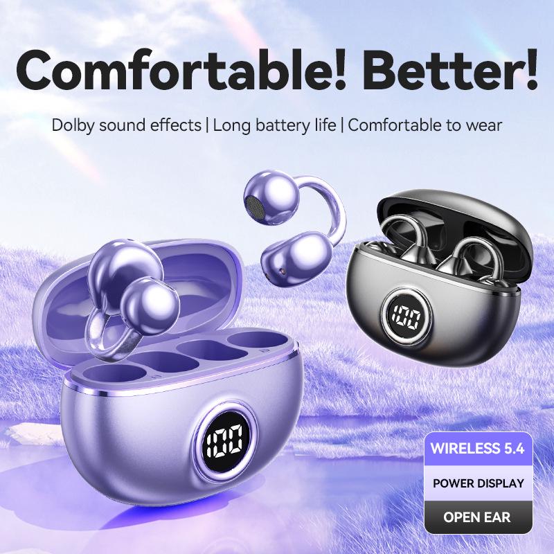 Wireless Non-In-Ear Bluetooth Earbuds, Open-Type, Comfortable Wear, No Pain