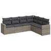 VidaXL Salon de Jardin avec Coussins 6 pcs, Canapés avec Pieds Réglables, Ensemble de Meubles d'Extérieur Patio Terrasse, 3251347