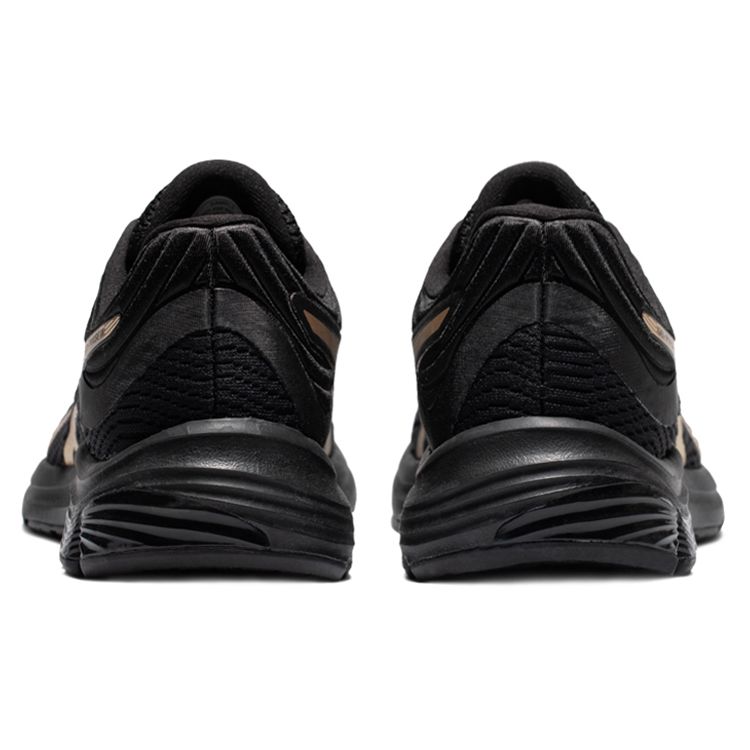 Asics Gel-Pulse 11 Comfortable Fabric Synthetic Leather Durable Breathable Low-Top Training Running Shoes Women sneaker Black Gold 1012B138-001