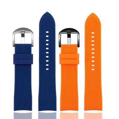 Klassisches Arc Mouth-Uhrenarmband 22 mm 20 mm für Mido Casio EFR-303 ECB900 Citizen Longines Omega Gummi-Silikon-Uhrenarmband wasserdicht
