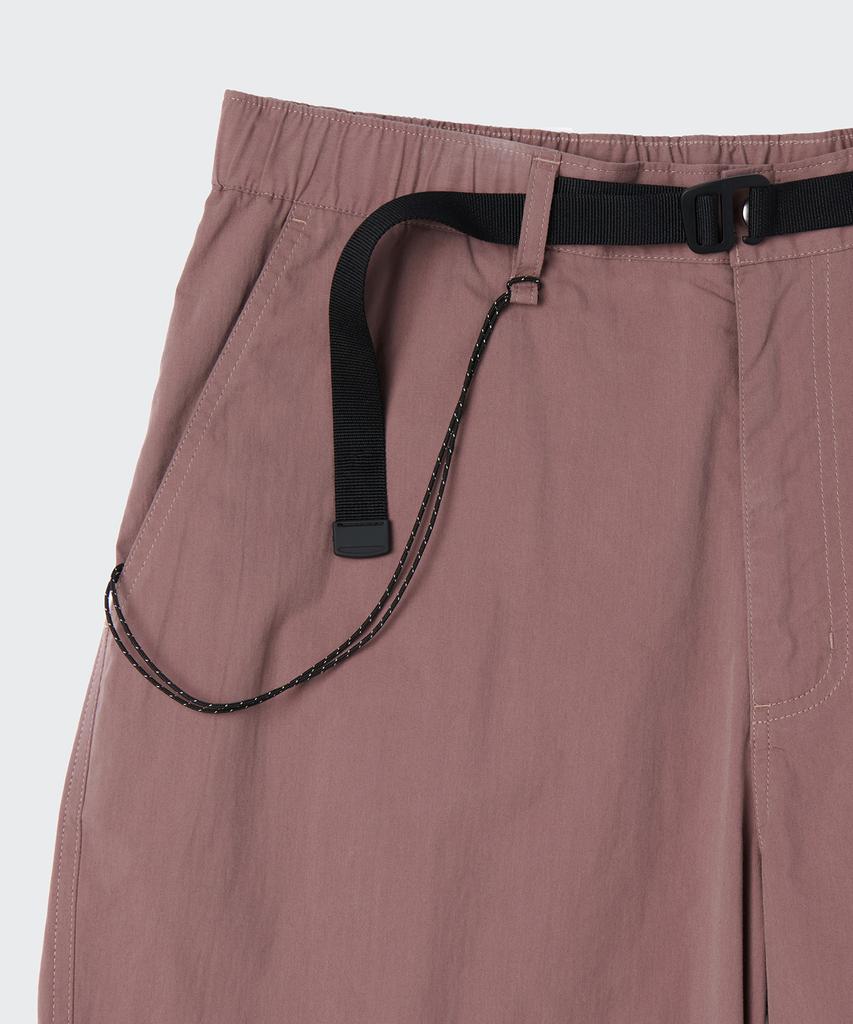 Musinsa Standard [City Leisure] Cn Wide Belted Parachute Pants [Smoke Pink]