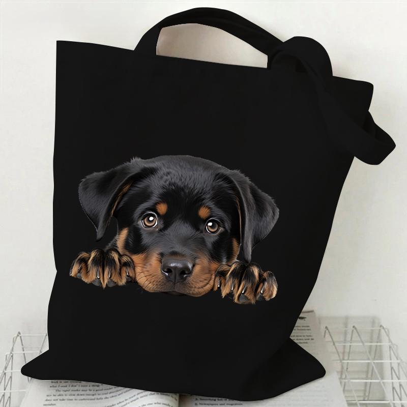 

Повседневные сумки через плечо большой емкости для женщин и мужчин, холщовые сумки с изображением животных и собак, забавные сумки с изображением собак из аниме, модные сумки для подростков