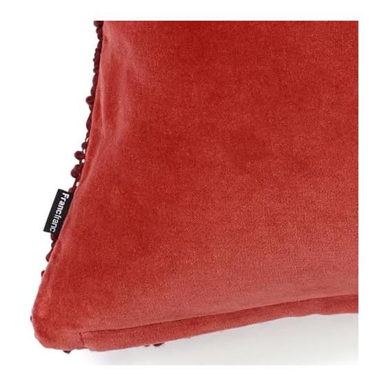 Francfranc Loose Square Cushion Cover 45cm x 45cm Red (054) Square Pattern Interior Makeover Simple
