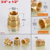 1~10pcs Brass Female Reducing Sleeve 1/8" 1/4" 3/8" 1/2" 3/4" 1" BSP Female Thread Hex Pipe Fitting For Water Fuel Gas