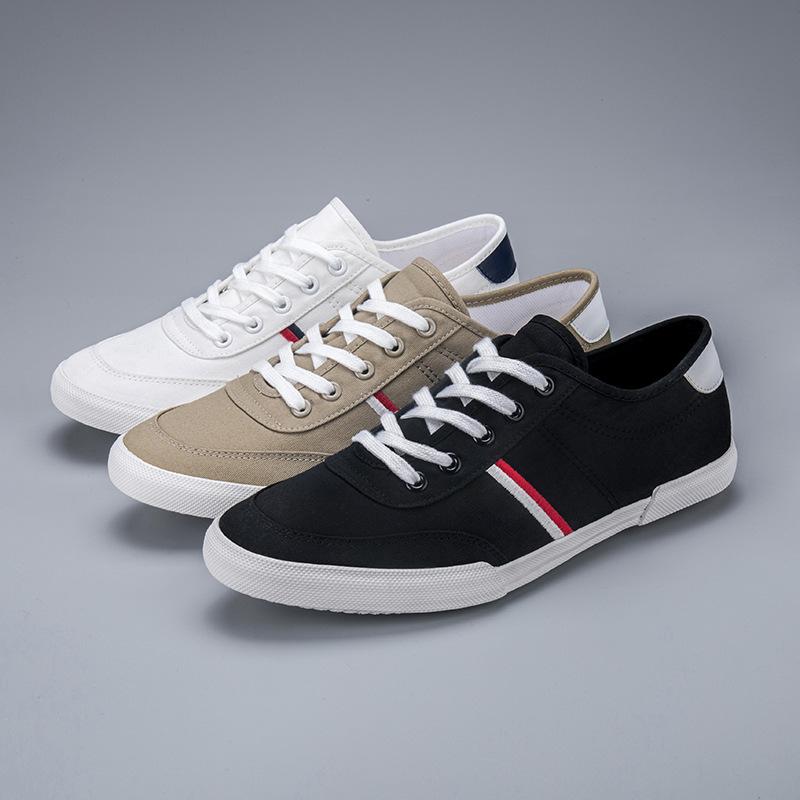 New Spring Canvas Shoes Korean Version Versatile One-legged Lazy Shoes Flat Old Beijing Cloth Shoes Casual Men's Shoes