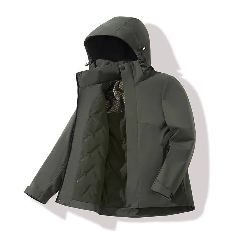 Unisex Winter Warm Waterproof Cotton Jacket Hiking Climbing Trekking Skiing Rain Coat Men Windproof Fleece Windbreaker Coat