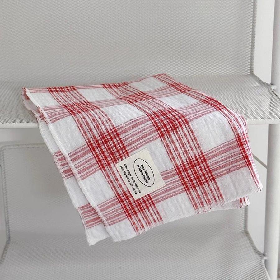 

Korean Retro Blue Plaid Tablecloth Placemats Table Mat Food Posing Background Cloth Insulation Pad Home Decoration Accessories 30x40cm червоний