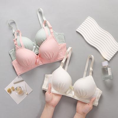 Sujetadores Inalámbricos Sólidos Sin Espalda Push Up Para Sujetadores de Mujer Sexy Moda Sujetadores de Dama Lencería de Belleza Sujetadores Simples para Niñas 32/75AB Sujetador