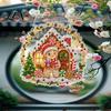 Festive Tree Ornament Crafting Christmas Rhinestone Painting Suncatcher Kit, DIY Faux Pearl Art Xmas Crafts for Adults Beginner, Acrylic Decorative
