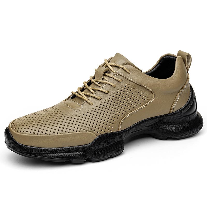 

Fashion Genuine Leather Elevator Shoes Men s Summer Hollow Out Plus Size Luxury Cowhide Man Business Shoes Wedding Footwear Casual Shoes 46