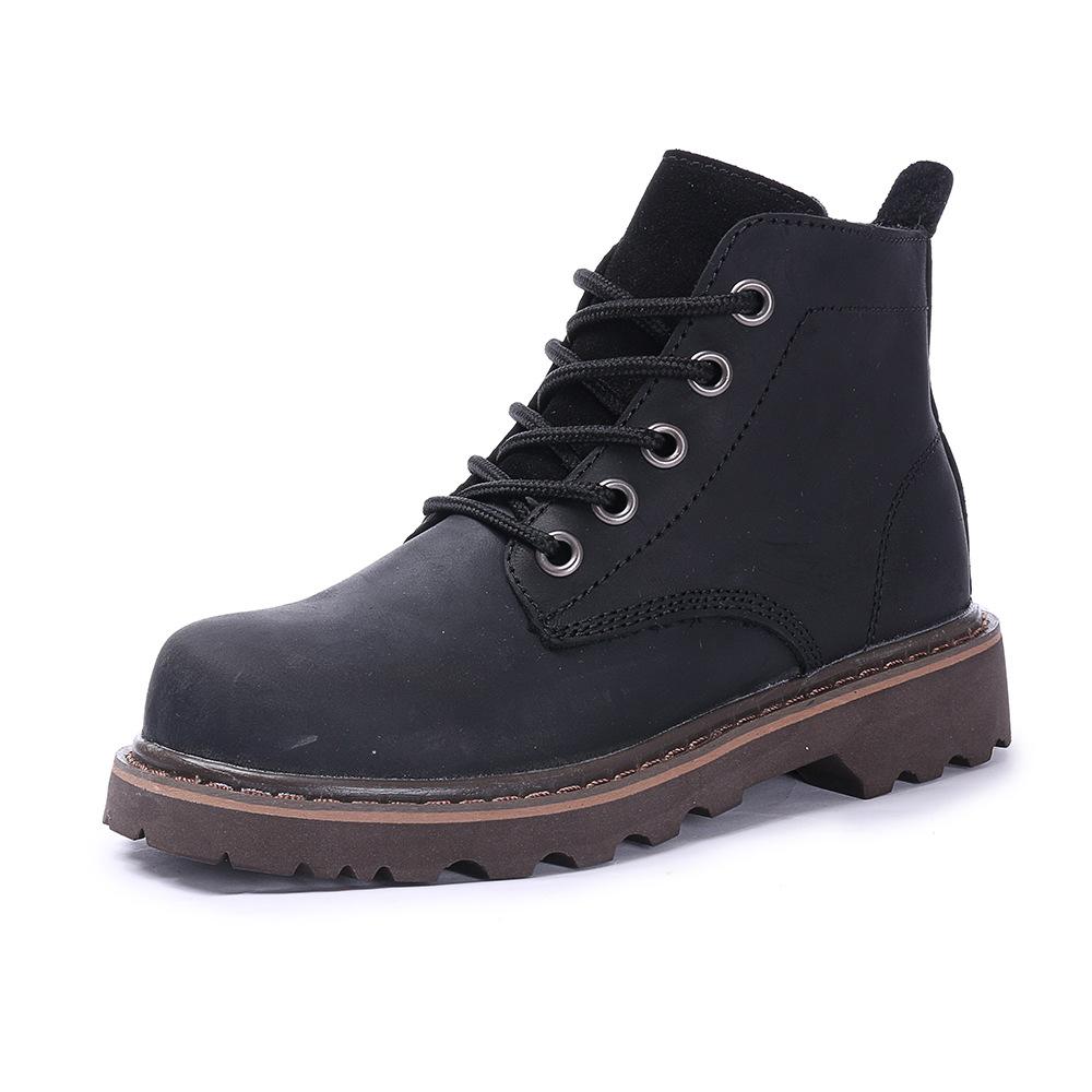 Herren Winterstiefel aus natürlichem Rindsleder, handgefertigt im Retro-Stil, warm, Herren Arbeitsstiefel, luxuriöse Leder Herren Winterschuhe, Stiefeletten für Herren