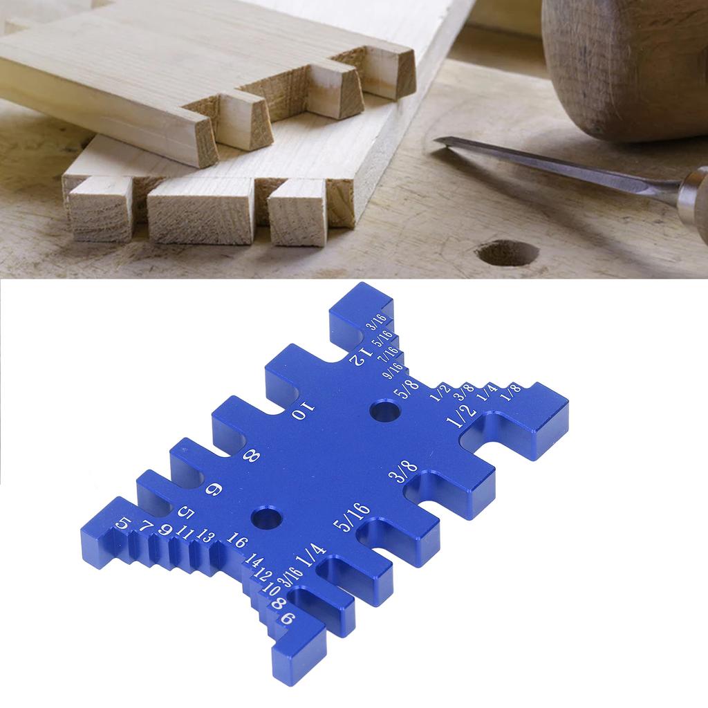 Dovetail Jig Tenon Caliper Aluminum Scale Card Measuring Woodworking Tool