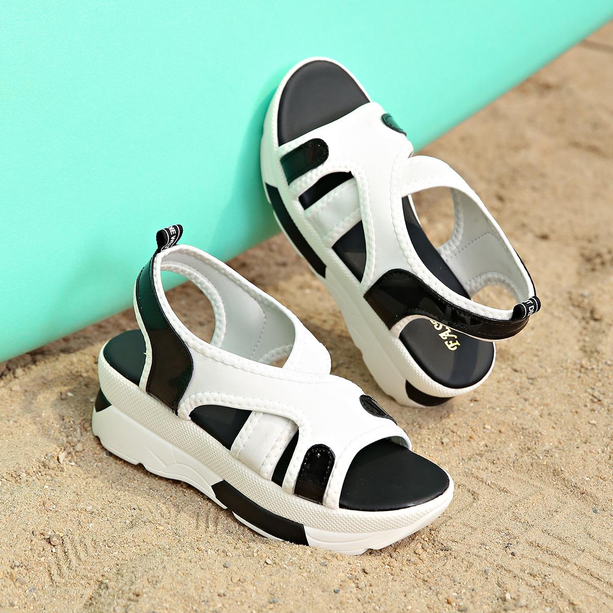 

New fashionable platform sandals one-pedal non-slip lightweight outdoor beach sandals comfortable women s shoes 41 бежевый