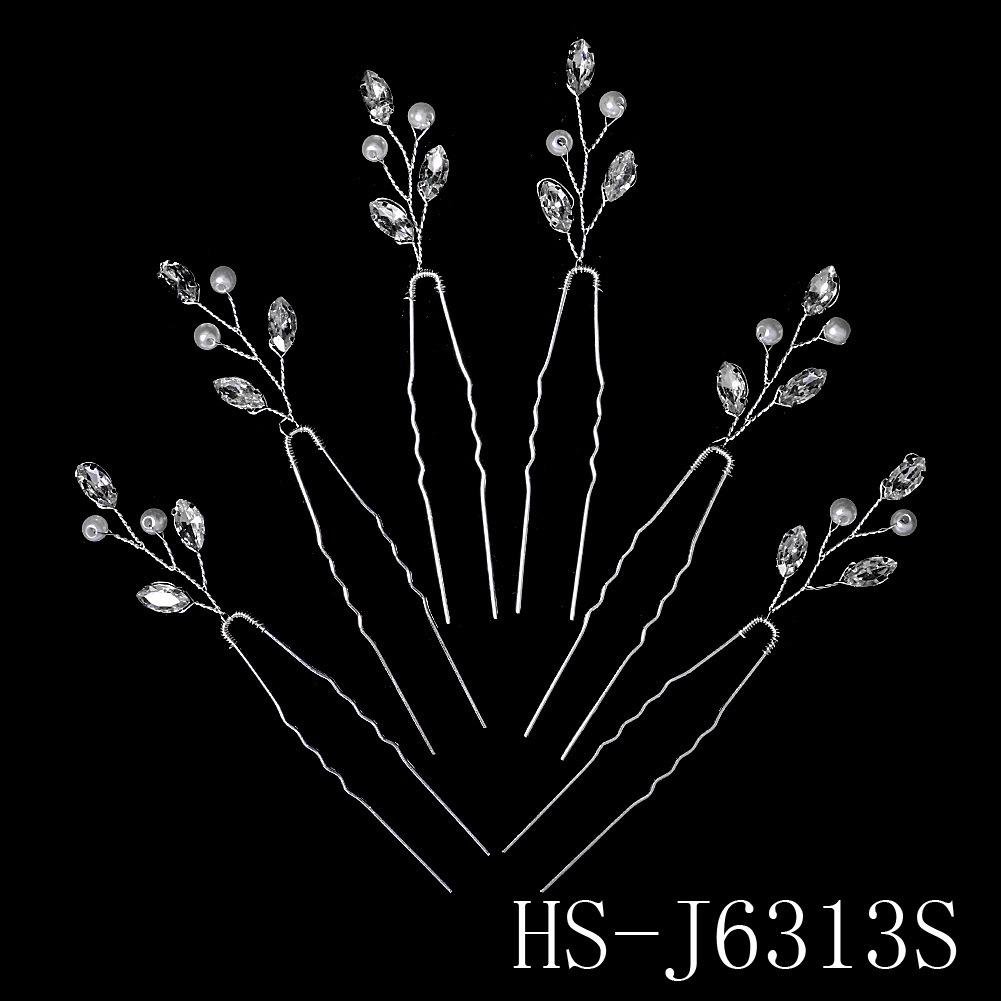 Handgefertigter Braut-Haarkamm mit Perlen, Strass und Blumen mit Blättern