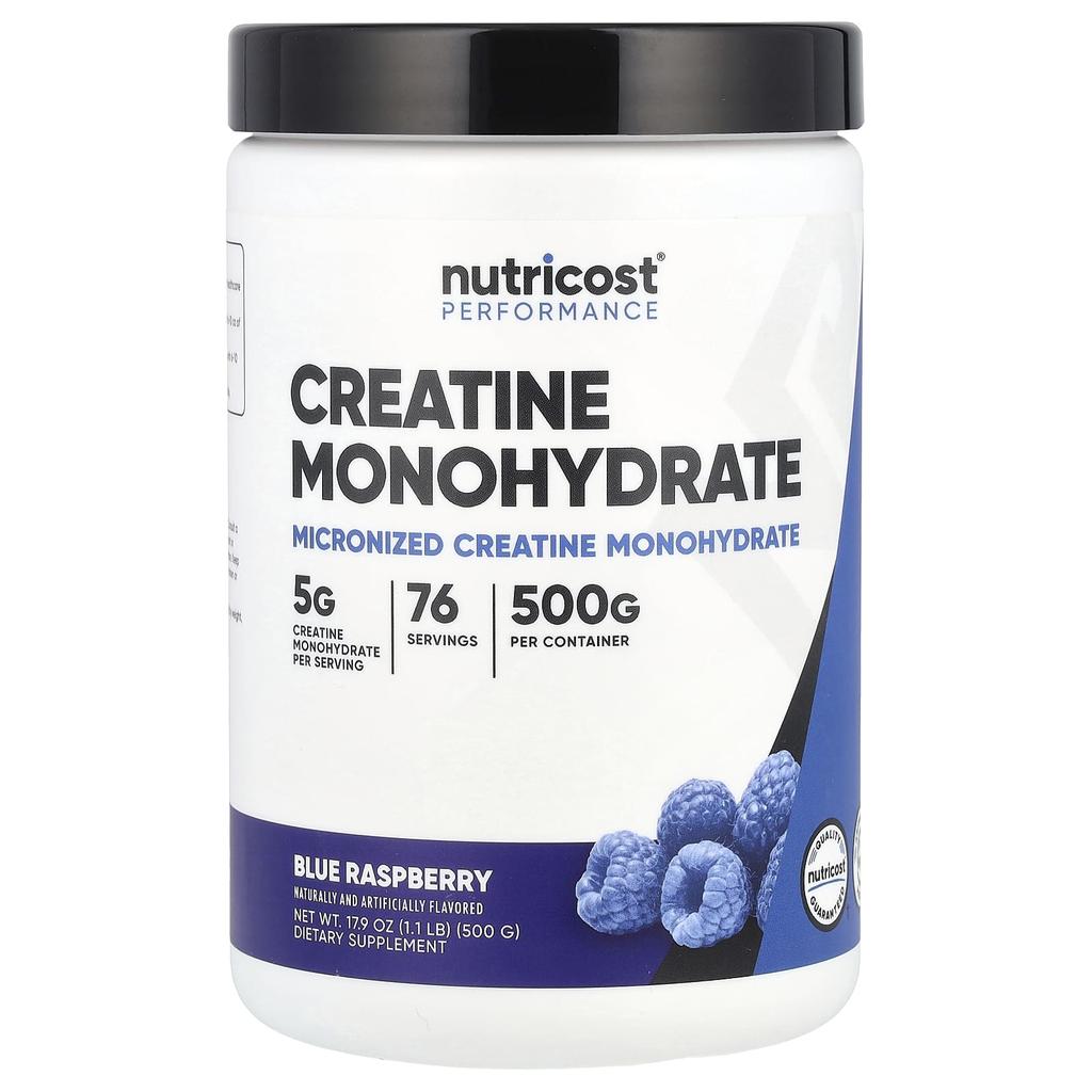 Creatine Monohydrate, Blue Raspberry, 500G (17.9Oz)