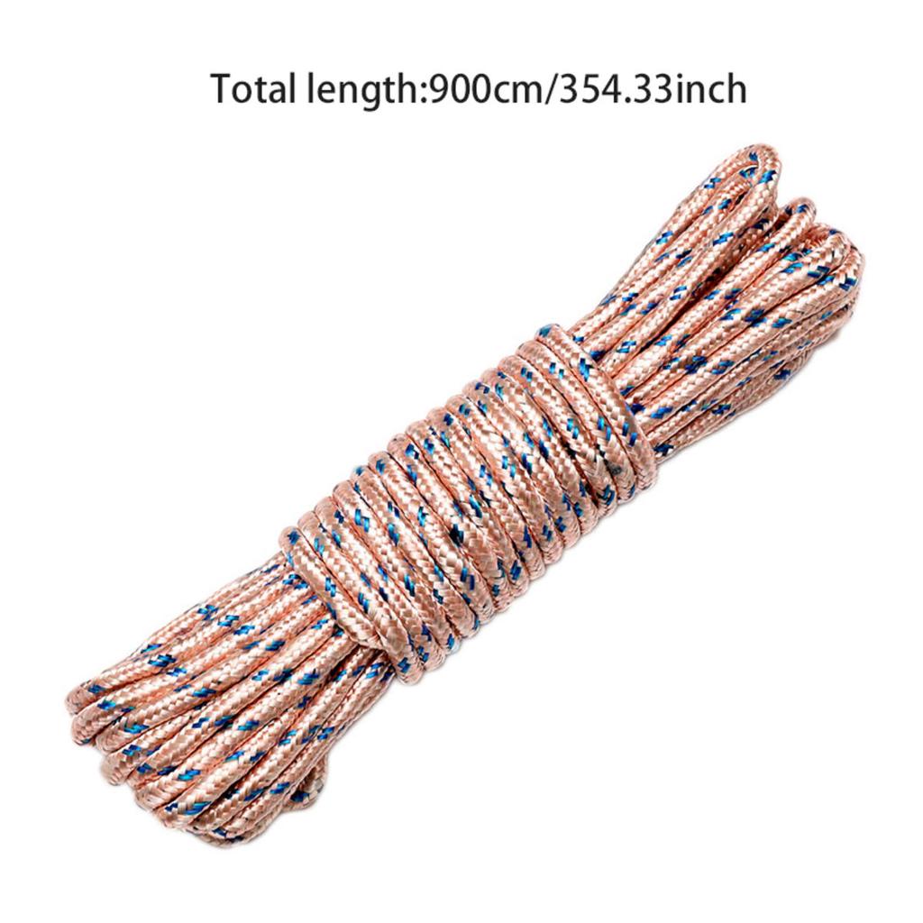 10m Clotheslines Nylon Rope Anti-slip Windproof Laundry Hanger Rack Washing Dryer Rope Line Outdoor Travel Home Garden Supplies High Quality