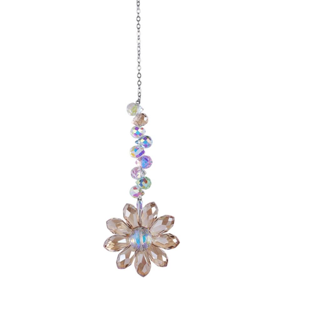 Colourful Rainbow Maker Exquisite Artificial Crystal Suncatcher Flower Sun Catcher  Outdoor