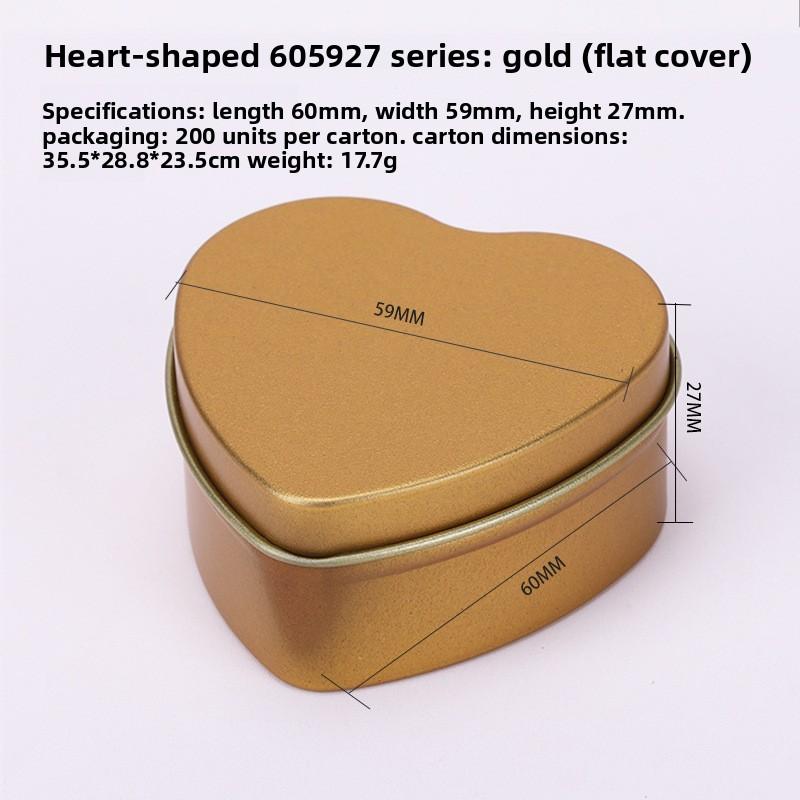 Tinplate Small Jewelry Heart-shaped Iron Can Tinplate Box Badge Small U Disk Iron Box
