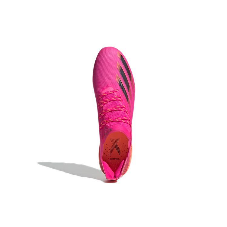 Adidas X Ghosted .1 Round Toe Lace-Up AG (Rubber Short Studs) Non-Slip Balance Soccer Shoes Men Soccer Shoes Magenta FW6976