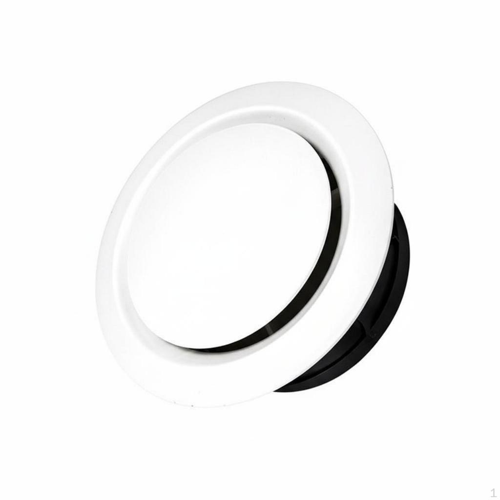 Round Adjustable Air Vent Rotary Control Outlet Ceiling Ventilation Grille for Washroom,