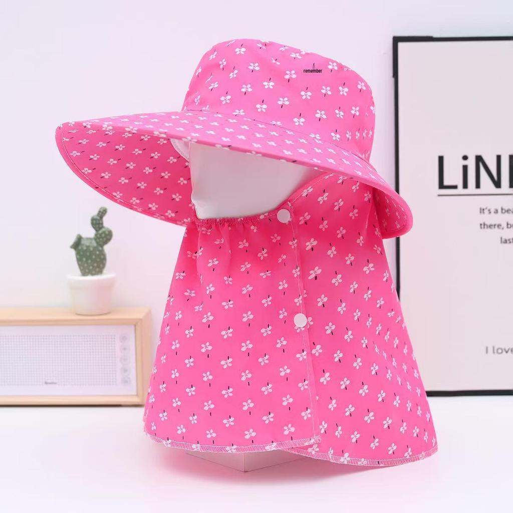 Women's Sun Protection Wide Brim Hat with Face Mask - UV Protection for Summer Activities