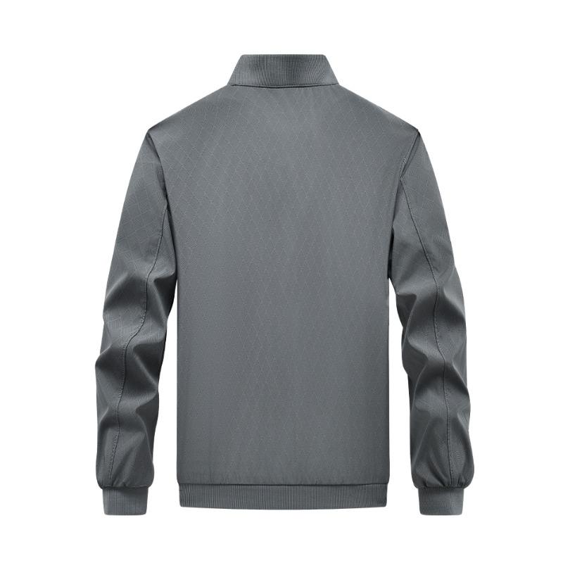 Spring and Autumn Men's Jacket Casual Soft Non-scalding Anti-Wrinkle Solid Color Stand Collar Jacket