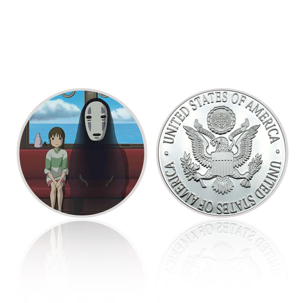 Japanese anime commemorative coin gift box set, cat gold and silver coins, fan collection