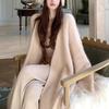 New Lazy Wool Knitted Sweater Long High Gram Weight Lace-up Mohair Cardigan Autumn and Winter Sweater Jacket Women