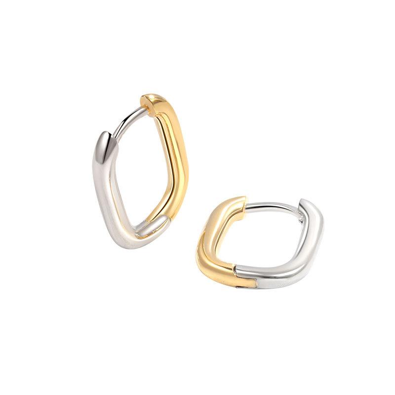 Fashion Minimalist U Shaped Hollow Geometric Hoop Earrings For Women Unique Forest Round Loop Ear Jewelry