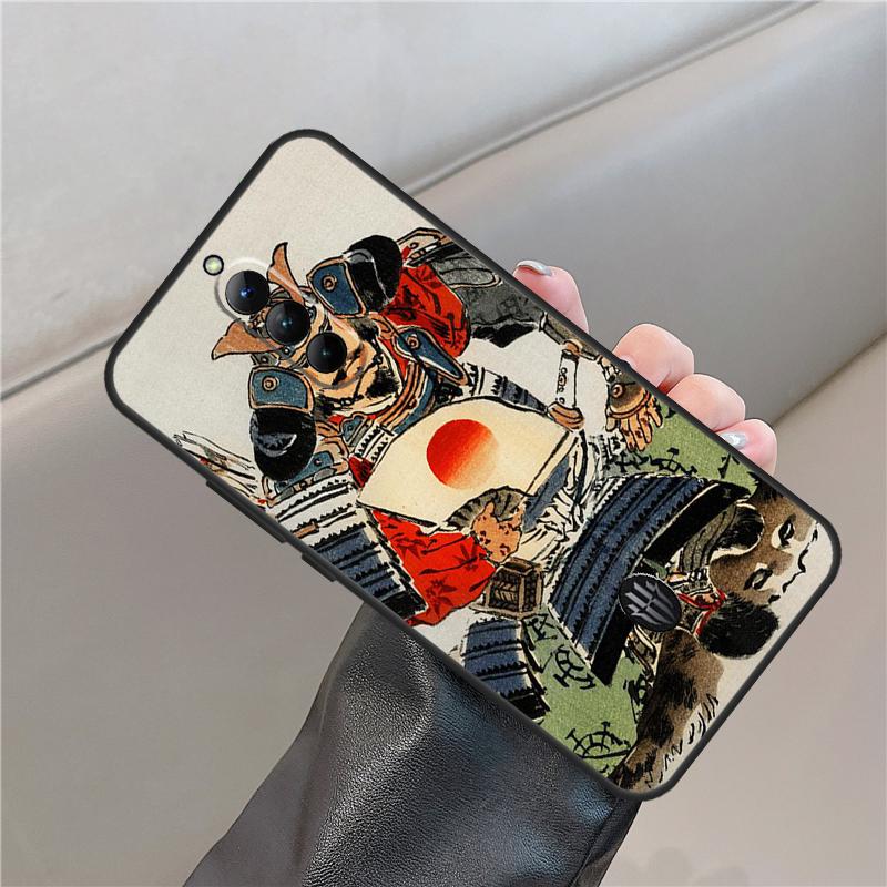 Japanese Samurai Warrior Case For ZTE Nubia Red Magic 8 9 10 Pro Plus 8S 9S Pro 6 7 6S 7S 5G 6R RedMagic 10 Air Cover