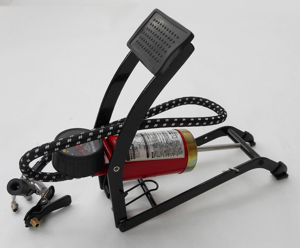 SAGISAKA Fahrradluftpumpe Fußpumpe Einzeln mit Manometer 33341