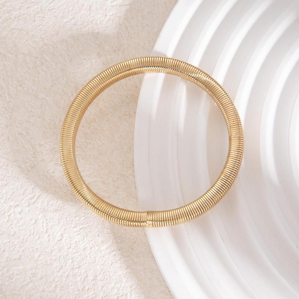 European & American High-End Gold Wire Multi-Layer Bracelet Necklace.