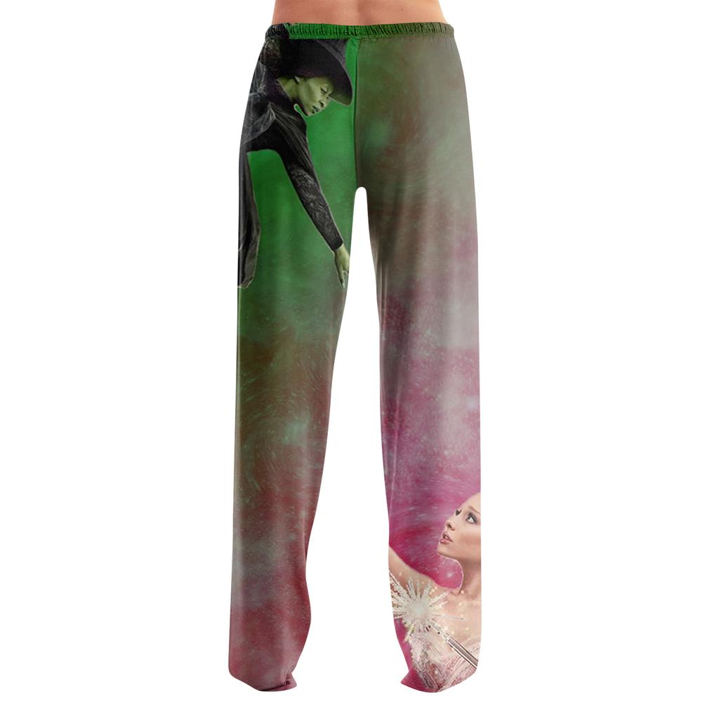 Pajama Pants Sleepwear Casual Drawstring Elastic Waist Pants Comfy Straight Yoga Loose Trousers