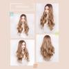 MERISIHAIR Ombre Brown Light Blonde Starry Sky Gray Wine Red Platinum Long Wavy Middle Part Hair Wig Cosplay  Daily
