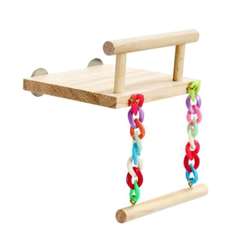 E15D Parrots Perch Stand Bird Hammock Cage Swing Chewing Rack Toy Stand Playstand