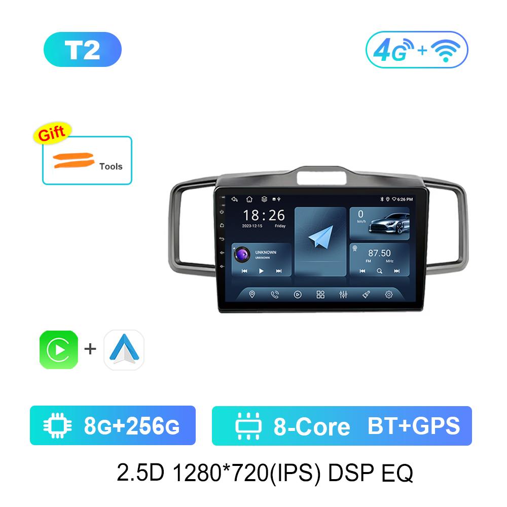 For Honda Freed 2008 - 2016 Intelligence Cooling Fan 4G WiFi Bluetooth Android Car Radio Multimedia Video Player IPS Screen