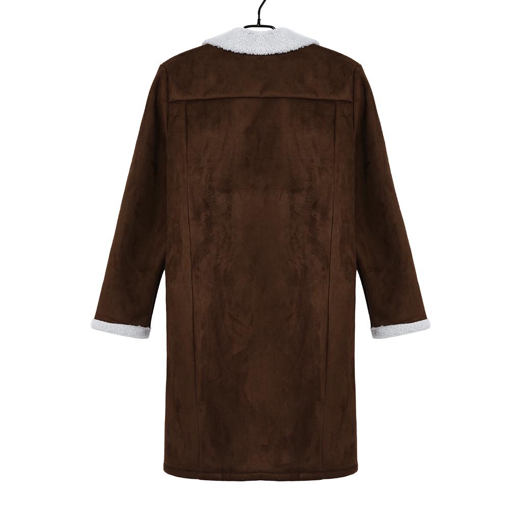 Men's Wool Jacket Warm Winter Trench Long Outwear Button Smart Overcoat Coats