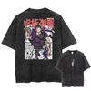 2026 Anime Jujutsu Kaisen Fushiguro Toji Printed T‑shirt Men's and Women's Washed T‑shirt High Quality Oversized Casual Streetwear Summer Graphic Tops