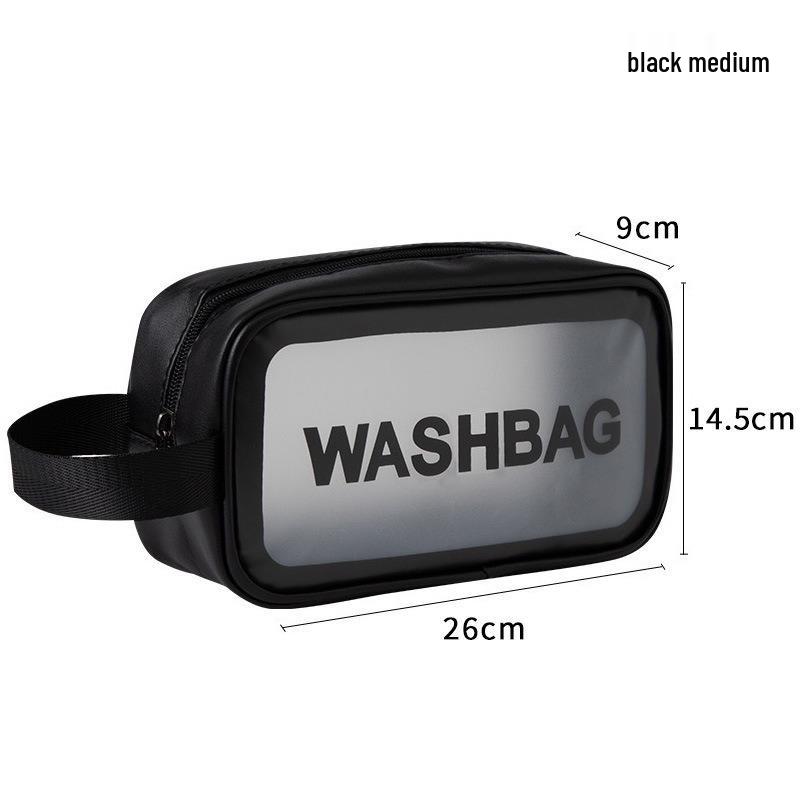 Transparent PVC Makeup Bag: Wet/Dry Separation, Large Capacity, PU Travel Cosmetic Organizer