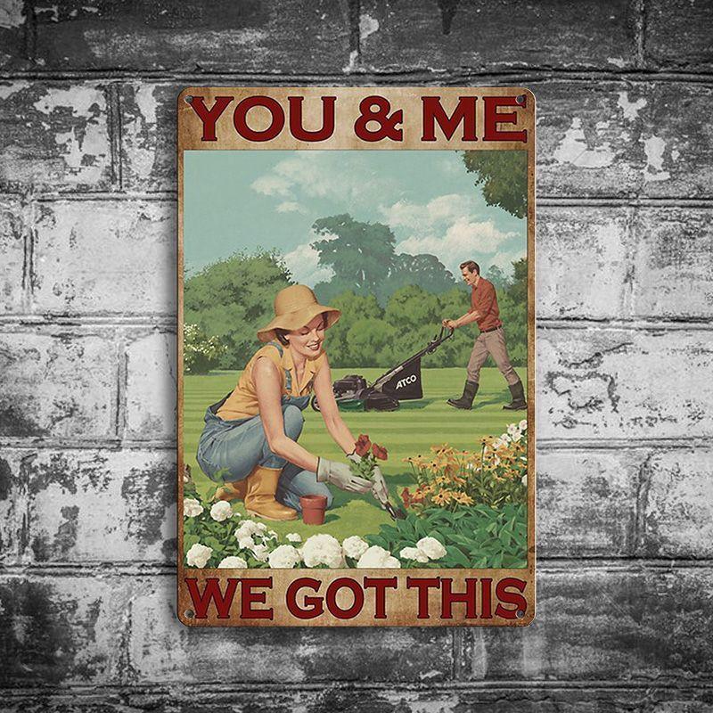 20CM Pastoral Life Artistic Conception Wall Hanging Painting Outdoor Wall Decoration Photography Props Iron Art Old Iron Painting