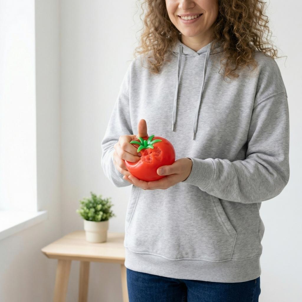 Tomato Pressing Tomato Stress Relief Toy Children's Stress Relief Device Fruit Venting Ball Pressing .