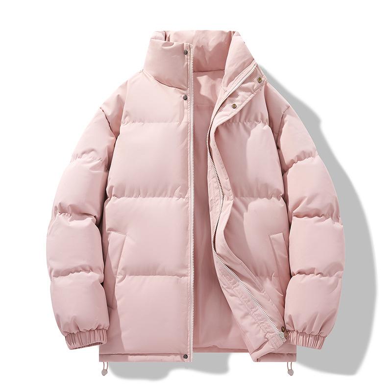 New Winter Stand-up Neck Cotton Clothes Men's Thickened Warm Couple Casual Bread Clothes Loose Trendy Brand Versatile Cotton-padded Jacket