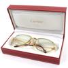 Very Good Cartier Glasses Trinity Logo Metal gold mens Used