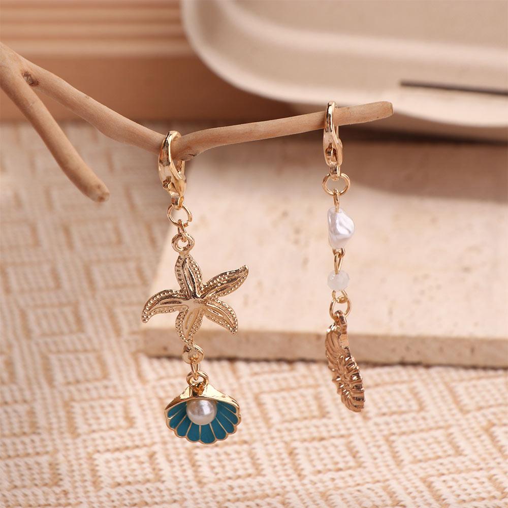 DIY Fish Conch Shell Keychain Hanger Bikini Buckle Lovely Chest Chain Bag Charm